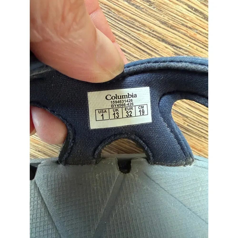 Columbia Techsun Vent Water Sandal Kids Size 1 Blue Omni-Grip
